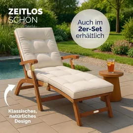 CASARIA Queen Mary Sonnenliege 169 x 54 x 95 cm braun klappbar