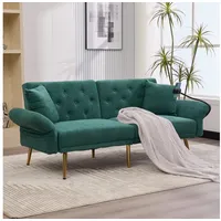 STILVORA Schlafsofa mit Handyhalter,Zweisitzer Relaxsofa mit verstellbarer Rückenlehne