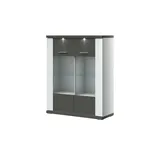 Sconto Highboard Titan ¦ grau ¦ Maße (cm): B: 106 H: 131 T: 42