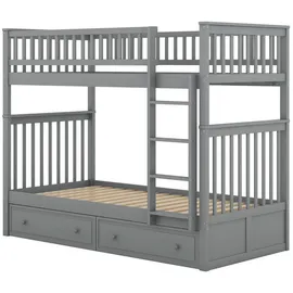 modfu Etagenbett MODFU 90 x 200 cm Kiefer grau