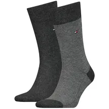 Tommy Hilfiger Socken mit Label-Details im 2er-Pack Modell 'Birdeye', Anthrazit, 43/46