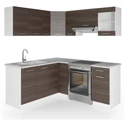 Vicco Küche Küchenzeile L-Form Küchenblock Einbauküche Komplettküche 167x187cm Anthrazit