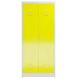 Classix Spind lichtgrau, zinkgelb X-515426, 1 Schließfach 80,0 x 50,0 x 180,0 cm