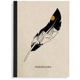 Matabooks - Steifbroschur Dahara A6 "Feather"
