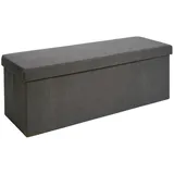 Laleni Sitzbank mit Stauraum geräumig - Truhenbank mit Stauraum 110x38 cm - Bettkasten Sitztruhe - Bequemer Hocker mit Stauraum - Sitzhocker mit Stauraum Kinder - Sitzbox in Anthrazit