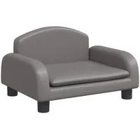 Kindersofa Grau 50x40x30 cm Kunstleder - Grau