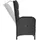 vidaXL Gartenstuhl 63 x 58 x 108 cm schwarz 2 St.