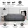 dorel home Schlafcouch 3-Sitzer Polyester Grau