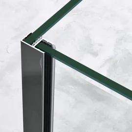 mai & mai Bremen Walk-In-Dusche 90 x 110 cm transparent Klarglas ESG mit Duschtasse