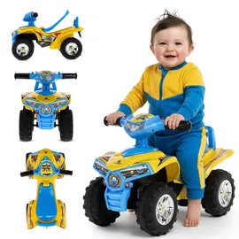 SUN BABY Rutschauto ab 1 Jahr, Quad Rutscher, Babyquad, Fahrzeug Rutschfahrzeug Babyauto Auto (Gelb)