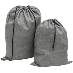 DuneDesign 100l Wäschesack Groß XXL + 60l Wäschesammler Reise - Wäschesack mit Kordelzug