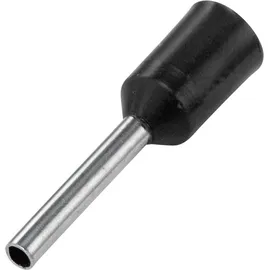 VOGT VERBINDUNGSTECHNIK 470408 Aderendhülse 1.5 mm2 Teilisoliert Schwarz 100 St.
