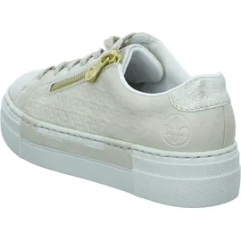 Rieker N4914 Damen Plateau-Sneaker Beige/Weiß 41