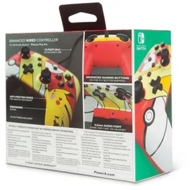 PowerA Pikachu Enhanced Wired Controller Rot Nintendo Switch