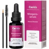 CASIDA ® Wimpernserum ohne Hormone Natural Booster - 30 ml Flasche - fördert das Wachstum Ihrer Wimpern und Augenbrauen - natürliches Wimpernserum - für unwiderstehlich schöne Augen