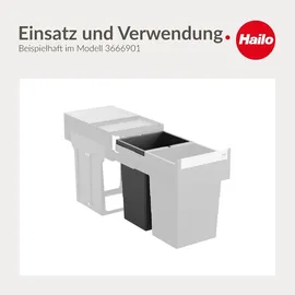 HAILO Inneneimer 13 l Dunkelgrau