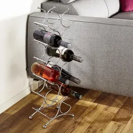 JUSTINUS Flaschenregal 15 x 25 x 69,5 cm Silbergrau