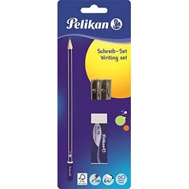 Pelikan Schulset mit Bleistift HB, Radierer AL20 und Doppelanspitzer, 3er Set
