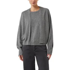 Comma, Cardigan mit Glitzergarn und Fledermausärmeln Grau XL