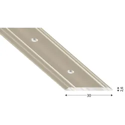 Kügele Alu-Abdeckprofile, gebohrt - Edelstahloptik