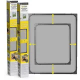 EasyMaxx Insect Protect | Teleskop-Insektenschutzgitter | Fliegengitter Fenster | mit vormontierten Rahmen | ausziehbarer Insektenschutz | integriertes Netz | anthrazit | 2er-Set