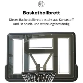 PEGASI Basketballbrett Classic Schwarz 110 x 75 cm