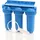Naturewater NW-BR10B5 3 Stufen Wasserfilter, 5 μ, 32,89 mm (1"), Ø60 mm PP Kartusche, Filter Wandhalterung, Filterschlüssel, Sedimentfilter Aktivkohleblock Aktivkohlegranulat