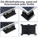 EnjoySolar enjoy solar ABS Montage Set Solarmodul Halterung 7 Teile in Schwarz mit Dachdurchführung, ideal für Wohnmobile Caraven Boot