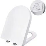 Homelody - Toilettendeckel wc Sitz d Form Klodeckel mit Quick-Release-Funktion und Softclose Absenkautomatik Klodeckel abnehmbar Toilettensitz