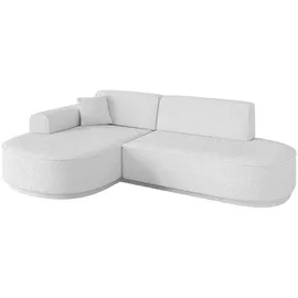 altdecor Ecksofa Ottomane Links MARI-L1-v3 - 243x171x83 cm Weiß Bouclé