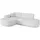 altdecor Ecksofa Ottomane Links MARI-L1-v3 - 243x171x83 cm Weiß Bouclé