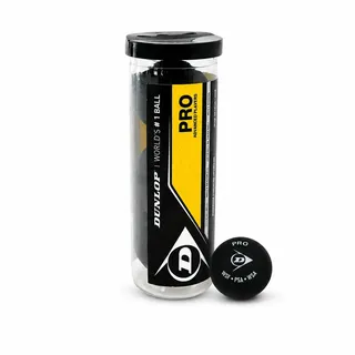Dunlop 700110 Squashball Pro Rohr 3Stück