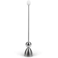 Take2-Design Eierköpfer Clack Klassik Keramikei Weiß silberfarben