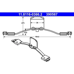 Feder, Bremssattel ATE 11.8116-0366.2