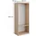 Vicco Kleiderschrank Elmo 80 x 200 x 50 cm Braun