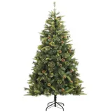 vidaXL Künstlicher Weihnachtsbaum Klappbar mit Zapfen 240 cm