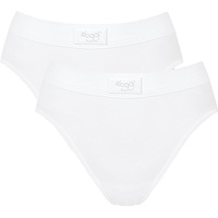 sloggi Jazz-Pants Slips »Double Comfort Tai 2P«, (Packung, 2 St.), mit Logo am Bund sloggi weiß