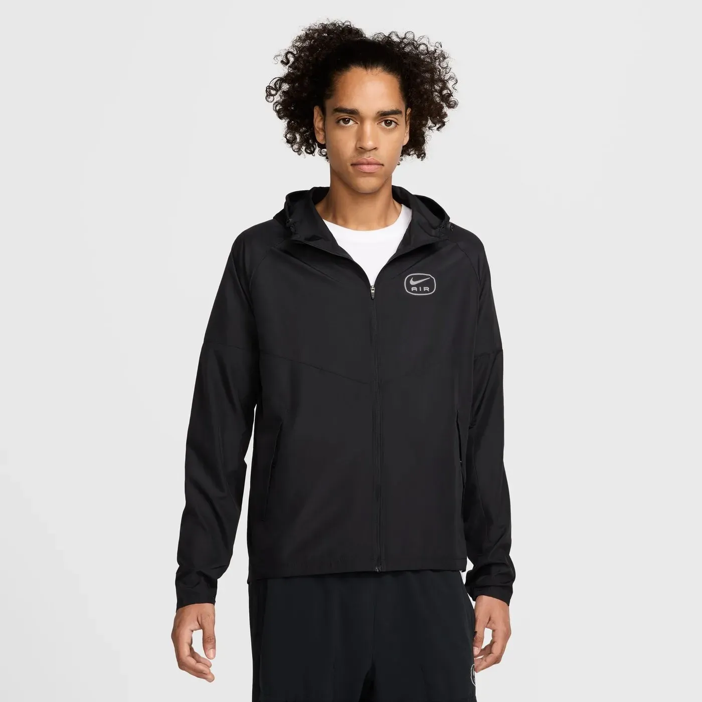 NIKE M NSW SW AIR RUN JKT BLACK/BLACK, BLACK/BLACK, M