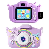 ZREE Kinder Kamera 1080P 2,0-Zoll-Bildschirm Kamera Kinder Kinderkamera (inkl. Selfie Digitalkamera Kinder Fotoapparat Kinder für 3-12 Jahre, Jungen und Mädchen Weihnachten Spielzeug) lila