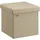 CASARIA Sitzhocker mit Stauraum Polyester 38 x 38 x 38 cm Beige