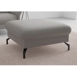 Hocker SIT & MORE "Fashion", grau, B:89cm H:45cm T:89cm, Hocker, Sitzhocker, inklusive Federkern, mit hochwertigen, schwarzen Metallfüßen