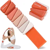 BECOJADDE Ankle Weights Set von 2 (Je 0.45kg) für Frauen Männer Gewichtsmanschetten für Beine und Arme Adjustable Handgelenk Gewichte for Home Pilates Joggen Walking Workout Yoga, Orange