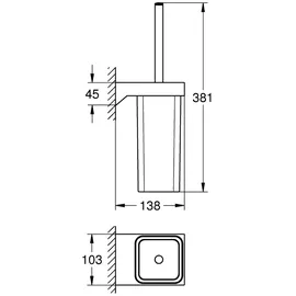 Grohe WC-Bürstengarnitur Selection Cube Schwarz