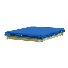 Gartenpirat Abdeckung für Sandkasten 150 x 150 cm mit Schnur Blau