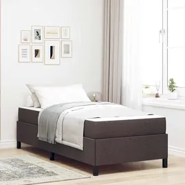 vidaXL Boxspringbett 100 x 200 cm Dunkelbraun