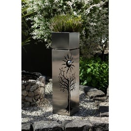 Garden Pleasure Pflanzsäule Baum 25 x 25 x 100 cm silber