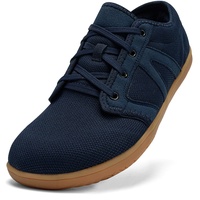 DRECAGE Unisex Barfußschuhe Herren Barfuss Schuhe Damen Leicht Atmungsaktiv Barfussschuhe mit Breiter Zehenbox Blau 41 EU - 41 EU Weit