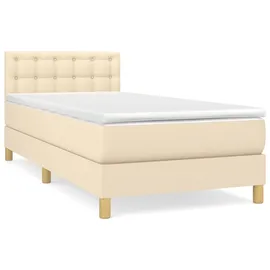 vidaXL Boxspringbett 90 x 200 cm Creme