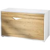 Vladon Schuhschrank, Eiche, 85x50x33 cm, Garderobe, Schuhaufbewahrung, Schuhschränke