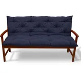 Beautissu Bankauflage 120 x 50 x 10 cm dunkelblau 1 St.